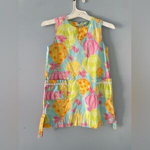 White Tag Lilly Pulitzer Hot Air Balloon Print Dress for Girls Size 6
